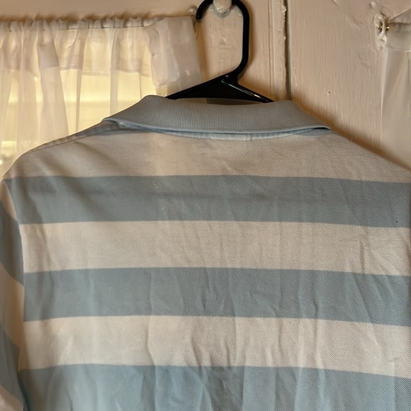 Lactose Men’s Cotton Striped Polo Shirt Size 6 (XL) P2P 21”X 26” Blue/White - Picture 7 of 9
